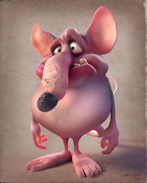 Felipevanrompaey — Freaky Looking Nose Rat Cartoon Rat Drawing