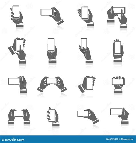 Hand Phone Icons Stock Vector Image 49363870