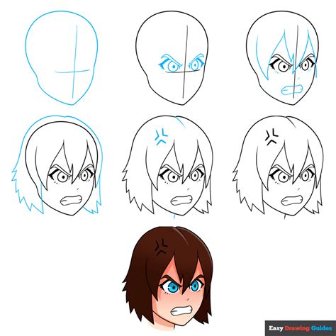 How To Draw Angry Faces Anime Angry Face Step By Step