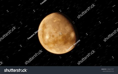 Alien Desert Planet Rocky Exoplanet Isolated Stock Illustration