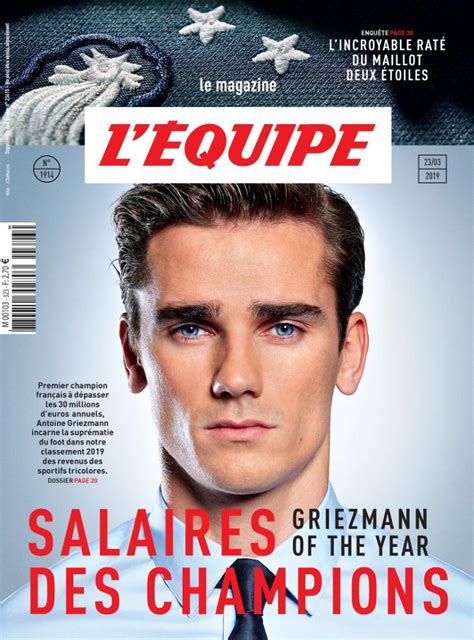 Antoine Griezmann En T Te Du Top Des Sportifs Fran Ais Les Mieux Pay S En L Quipe
