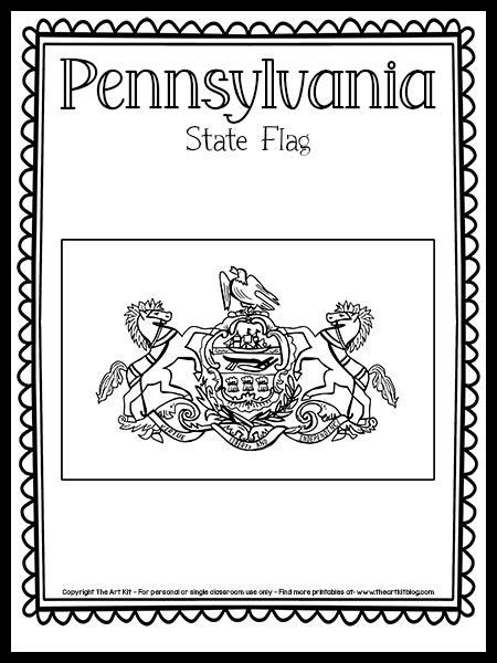 Pennsylvania State Flag Coloring Page Free Printable In 2022 Flag
