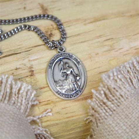 Sterling Silver St Joan Of Arc Pendant W Chain The Catholic Company