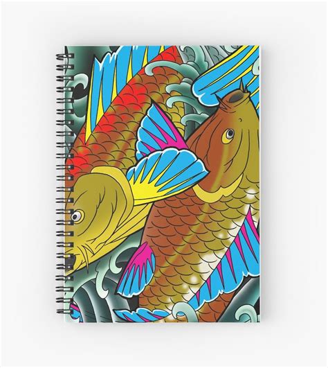 Koi Pair Belly To Belly Spiral Notebook By ColorTime Spiral Notebook