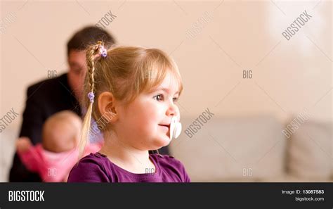 Little Girl Pacifier Image And Photo Free Trial Bigstock