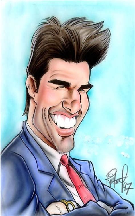 Caricaturas De Famosos Tom Cruise Por Brice Mercier Caricaturas De
