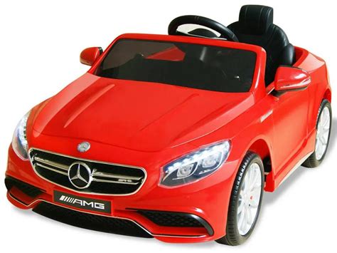 Vidaxl Elektrické Autíčko Mercedes Benz Amg S63 červené 12 V Biano