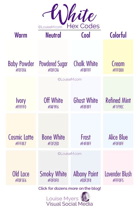 70 White Hex Codes To Pick The Perfect Shades Of White Louisem