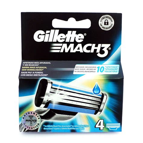 gillette mach 3 razor blades pack of 4 uk