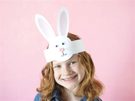 Super Cute And Easy Easter Bunny Headband Craft With Free Template And
