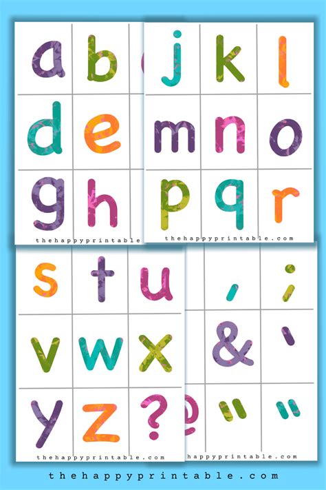 Today i'm sharing 25 different activities aimed at developing and supporting important skills. Alphabet Flashcards- Uppercase, Lowercase, & Punctuation | The Happy Printable