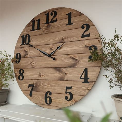 Rustic Wall Clocks Wood Wall Clock Large Wall Clock Rustic Walls