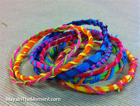 Craft Stiffened Embroidery Floss Friendship Bracelets Maya In The Moment
