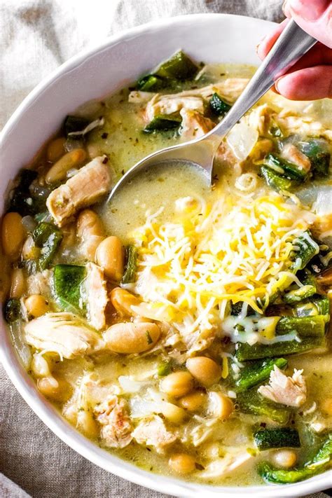 I usually double it and add one extra can of beans, then serve with cheddar biscuits or warmed tortillas. White Chicken Chili - Homemade Hooplah
