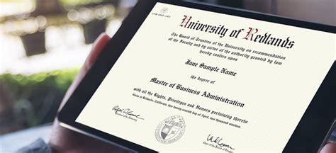 Certified Electronic Diploma Overview University Of Redlands