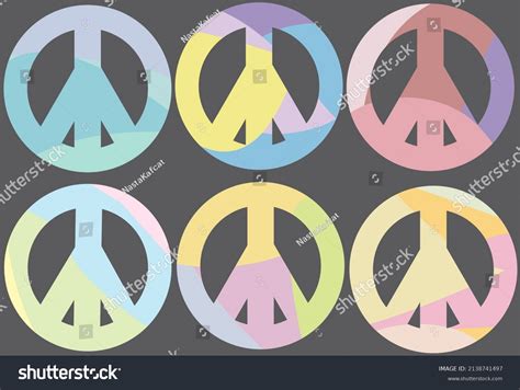 Set Colored Peace Symbols Stock Illustration 2138741497 Shutterstock