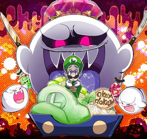 Luigi Boo And King Boo Mario And More Drawn By Licker Danbooru