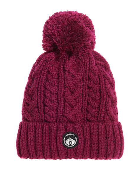 Superdry Gracie Cable Beanie Womens Womens Hats And Scarves