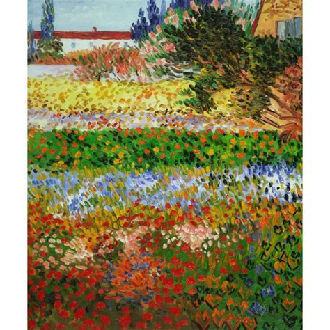 Hand Painted Oil Paintings Vincent Van Gogh Canvas Art Flowering Garden With Path High Quality