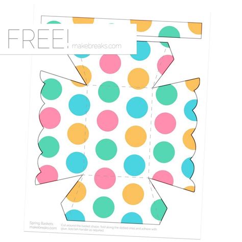 For this specific purpose, you will need adjustment especially paper establishing. Spring Easter Printable Basket Template - Dot Pattern - Make Breaks