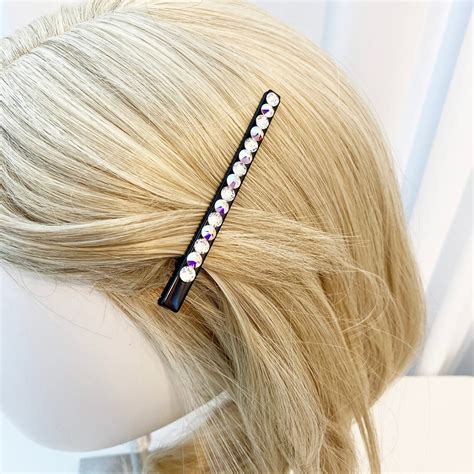 Swarovski Crystal Embellished Simple Long Hair Clips For Etsy