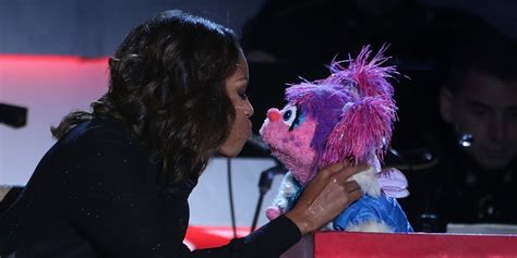 grover and abby cadabby from sesame street really love michelle obama s hugs huffpost