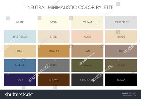 Minimalistic Color Palette Chart 스톡 일러스트 573720583