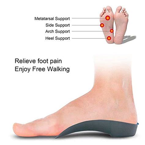 Rooruns Orthotic Insoles 34 High Arch Support Shoe Inserts Insoles For Flat Feet Plantar