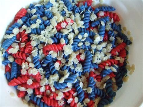 Red White And Blue Pasta Salad I Took Spiral Noodles And Split Them In