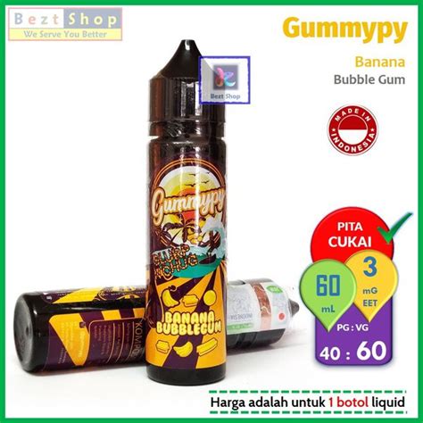 Jual Gummypy Bubblegum Banana 60 Ml 3 Mg Vape Liquid Lokal Di