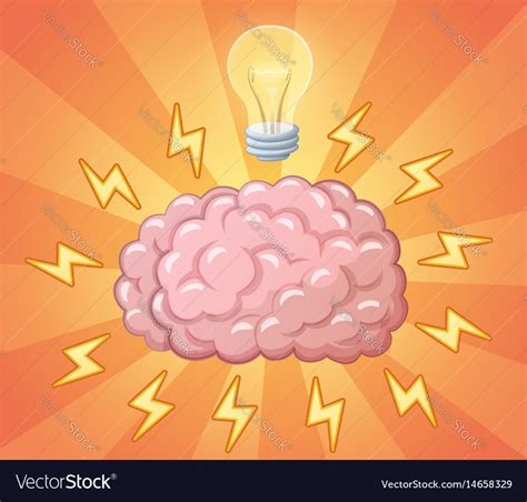 Brain And Light Bulb As Idea Concept Royalty Free Vector