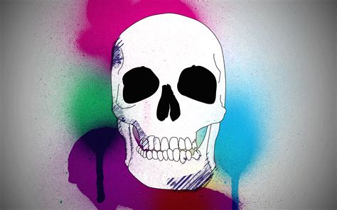 Scull In Colors Wallpaper By Thvg On Deviantart