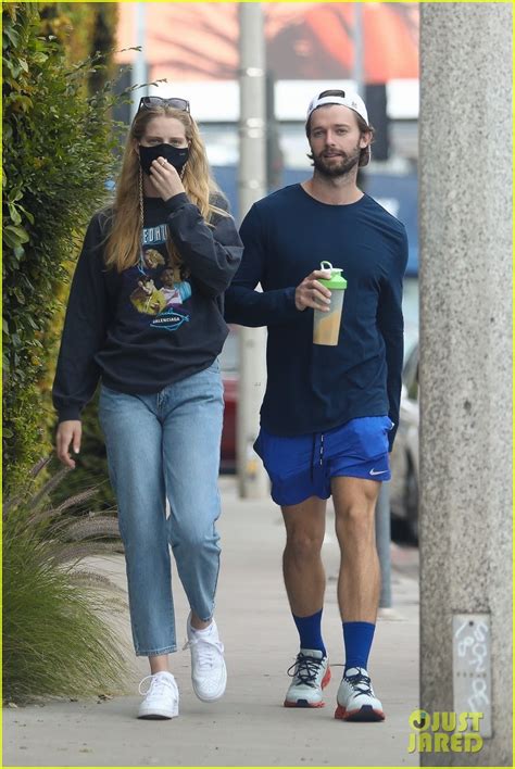patrick schwarzenegger grabs coffee with abby champion after revealing his weight goal for 2021