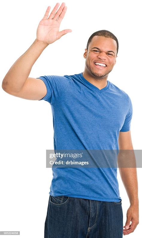 Happy Young Man Waving High Res Stock Photo Getty Images