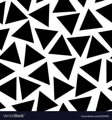 Scattered Black Triangles On A White Background Vector Image