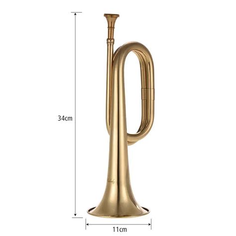 B Flat Trumpet Bugle Call Trumpet Brass Cavalry Horn With Mouthpiece