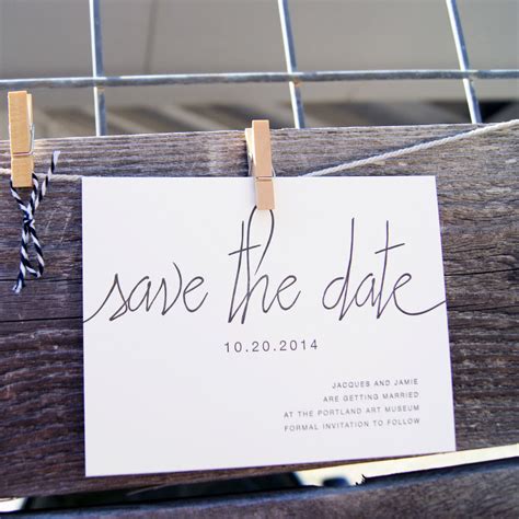 Save The Date Sample Jamie Suite Modern Calligraphy Etsy