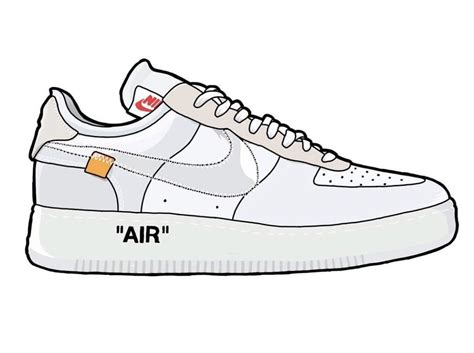 Nike X Off White Air Force 1 Dibujo Zapatillas Nike Air Force