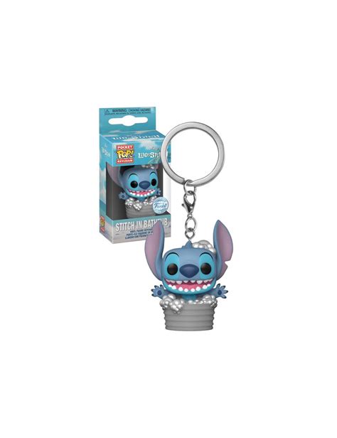 Pocket Pop Keychain Disney Liloandstitch Stitch In Bathtub