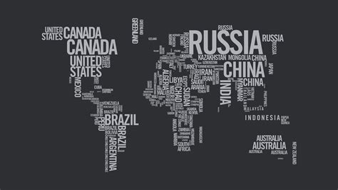 Map Countries Black World Word Clouds Hd Wallpaper Rare Gallery