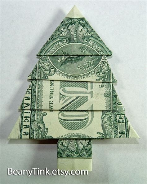 Dollar Origami Pine Tree By Beanytink On Etsy