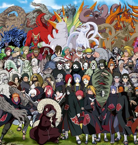Super Wide Naruto All Characters Picture With Frame Naruto
