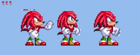 10x This Prototype Knuckles Sprite Will Be Ported By Abbysek On Deviantart