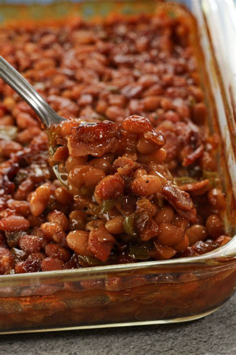 Easy Baked Beans With Bacon Recipe Feeding Your Fam