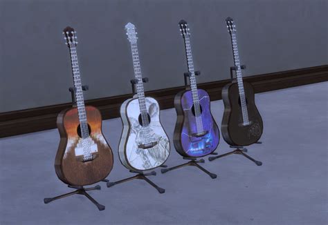 My Sims 4 Blog Metallica Custom Acoustic Guitars By Ironleo78