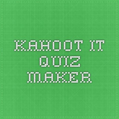 Kahoot Kahoot Quiz Maker Game Based Learning