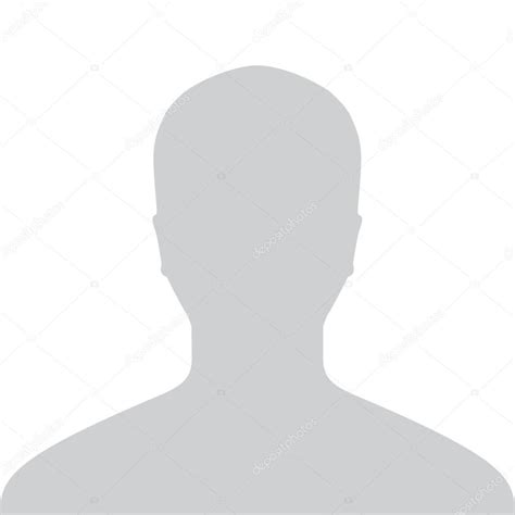 Male Default Avatar Profile Gray Picture Isolated On White Background