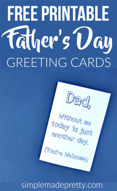 Free Printable Fathers Day Greeting Cards Coloring Craft For Kids
