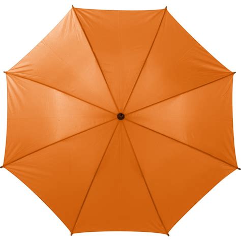 Printed Polyester 190t Umbrella Kelly Orange Umbrellas