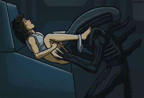 Rule 34 Alien Alien Franchise Ambiguous Gender Cunnilingus Duo Ellen Ripley Human